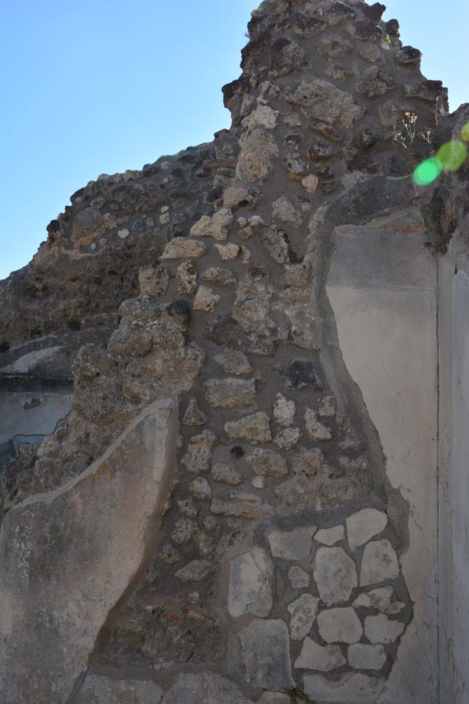 IX.5.18 Pompeii. May 2017. Room l (L), upper west wall at north end.
Foto Christian Beck, ERC Grant 681269 DÉCOR.