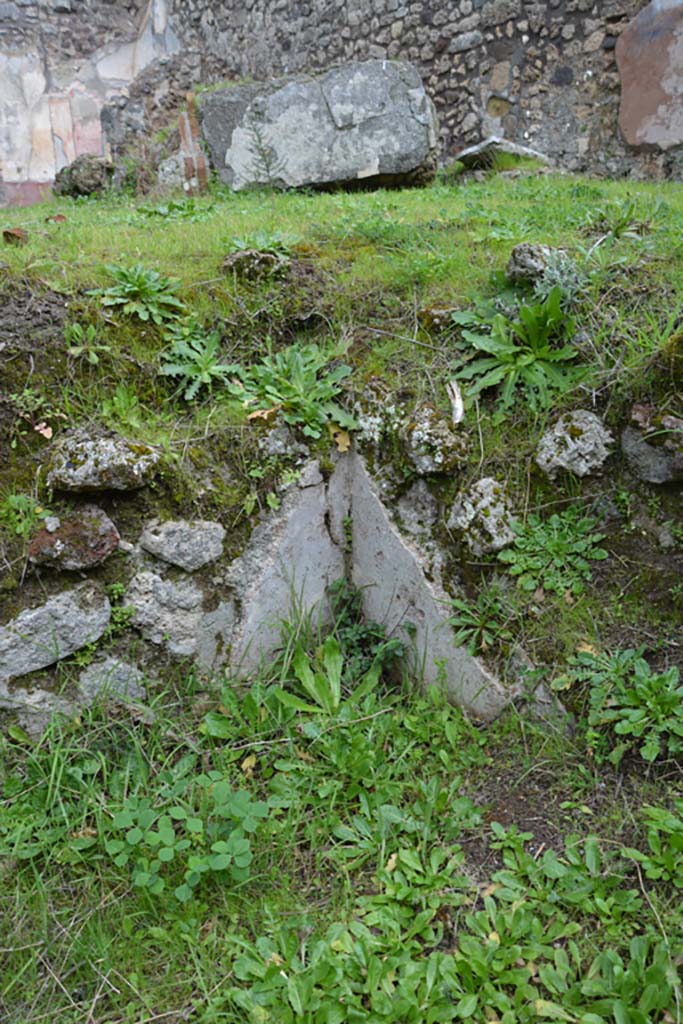 IX.5.18 Pompeii. March 2018. Atrium “b”, detail from north-east corner of pool.
Foto Annette Haug, ERC Grant 681269 DÉCOR.