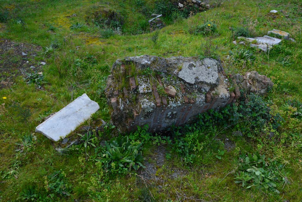 IX.5.18 Pompeii. March 2017. Room b, fallen column in atrium/garden area.
Foto Christian Beck, ERC Grant 681269 DÉCOR.