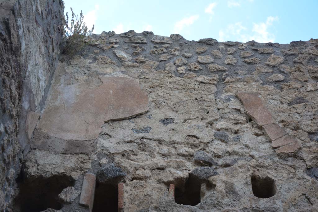 IX.5.18 Pompeii. May 2017. Room d, detail from upper north wall at west end.
Foto Christian Beck, ERC Grant 681269 DÉCOR.