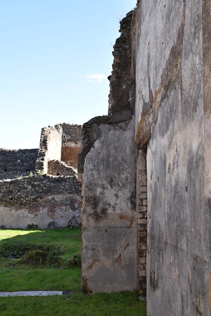 IX.5.18 Pompeii. March 2018. Triclinium “f”, east wall in south-east corner.
Foto Annette Haug, ERC Grant 681269 DÉCOR.