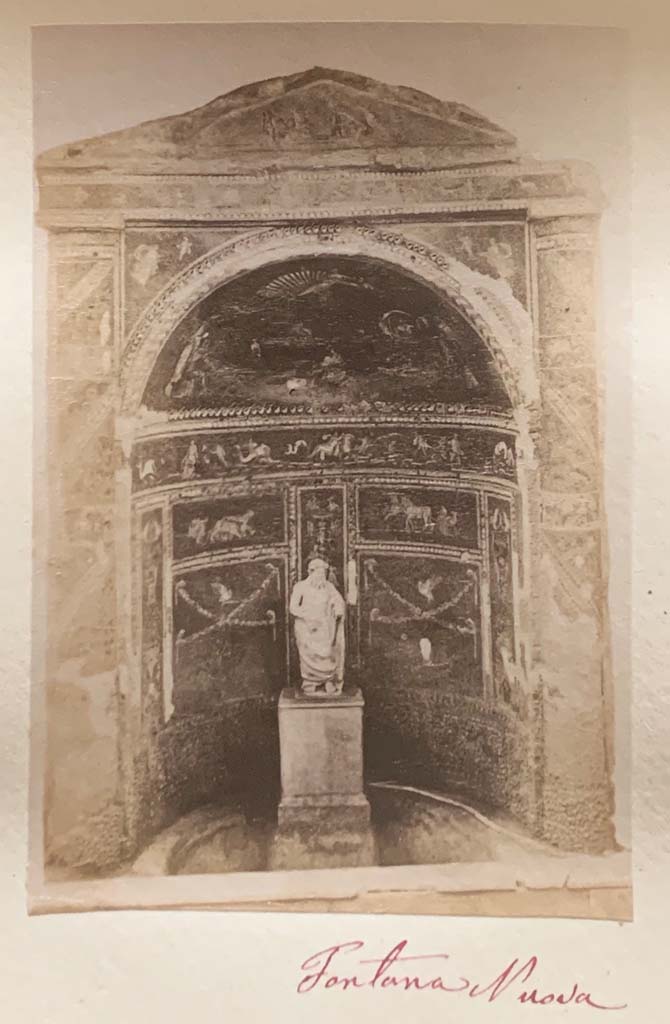 IX.7.20 Pompeii. From an album dated c.1875-1885. Mosaic fountain.
Photo courtesy of Rick Bauer.