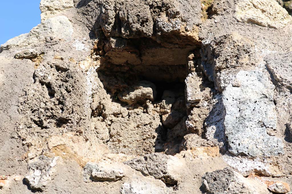 IX.7.21 Pompeii. December 2018. 
Niche or recess high up on east wall, near small room or cupboard area. Photo courtesy of Aude Durand.