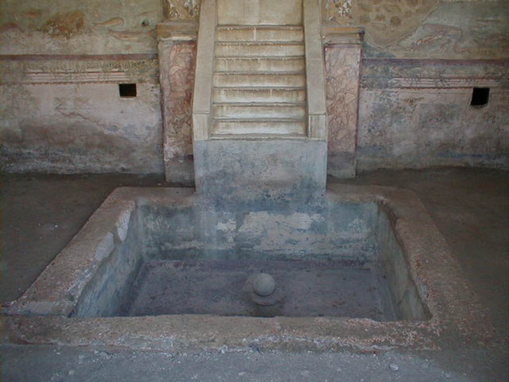 IX.8.6 Pompeii.  September 2004.  Nymphaeum south of peristyle. Pool.
