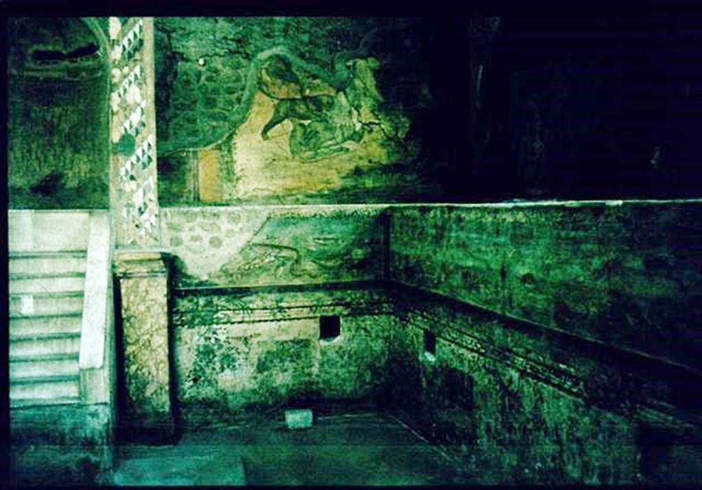 IX.8.6 Pompeii. West side of nymphaeum, south of peristyle.
Photographed 1970-79 by Günther Einhorn, picture courtesy of his son Ralf Einhorn.