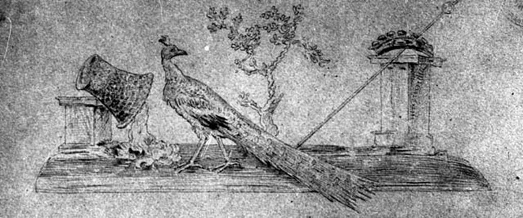 231880 Bestand-D-DAI-ROM-W.1452.jpg
IX.8.6 Pompeii. W.1452. Drawing of wall painting of attributes of Juno, from peristyle.
Photo by Tatiana Warscher.Photo © Deutsches Archäologisches Institut, Abteilung Rom, Arkiv. See http://arachne.uni-koeln.de/item/marbilderbestand/231880