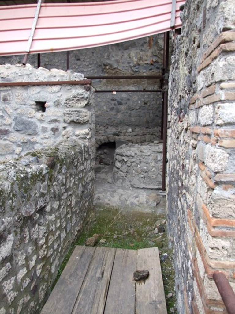 IX.8.6 Pompeii. March 2009.  Room 29, corridor leading to praefurnium of baths area.