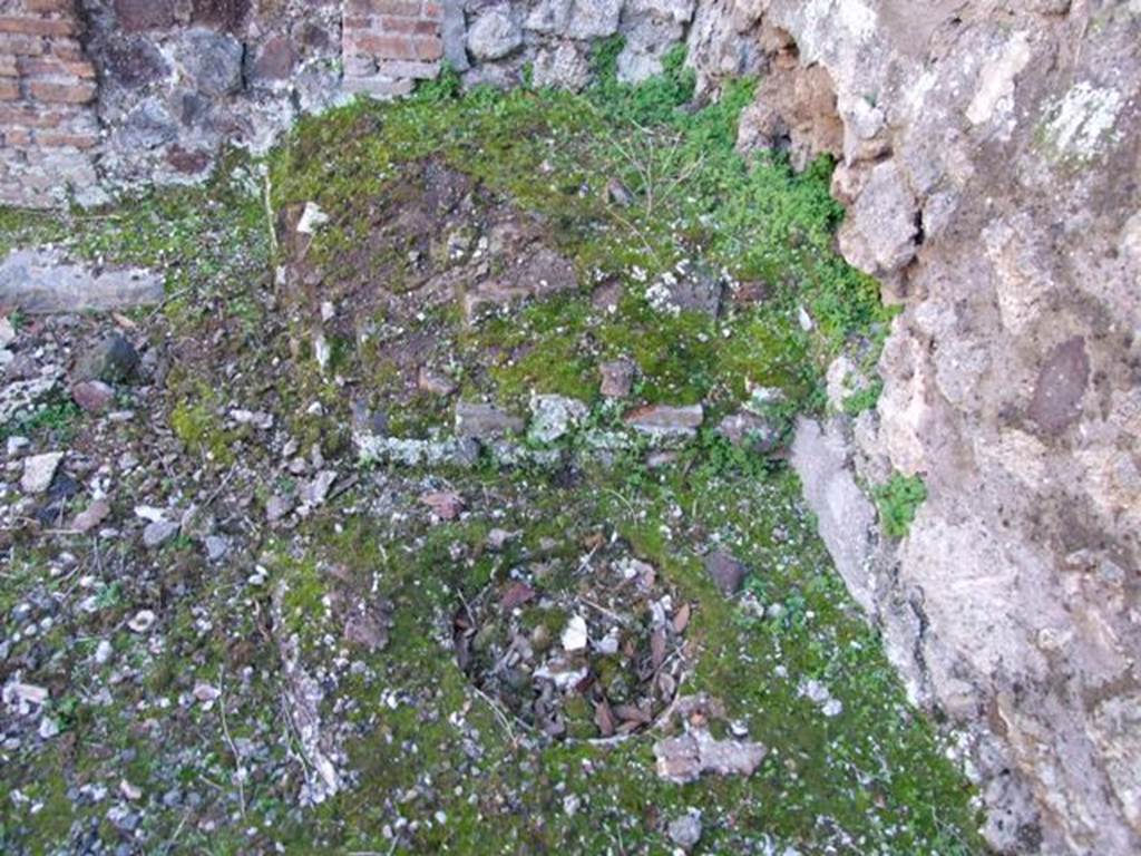 IX.9.1 Pompeii. March 2009. Cistern mouth, near the west wall in the south-west corner.