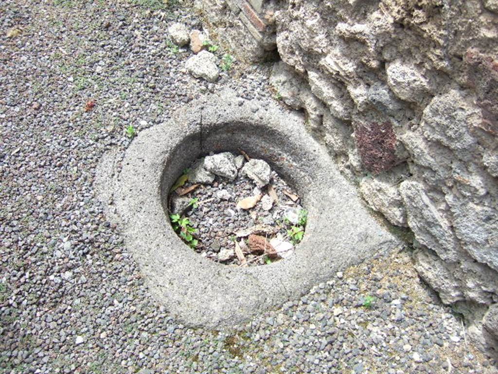 IX.9.6 Pompeii. May 2006. Cistern mouth in entrance corridor.
