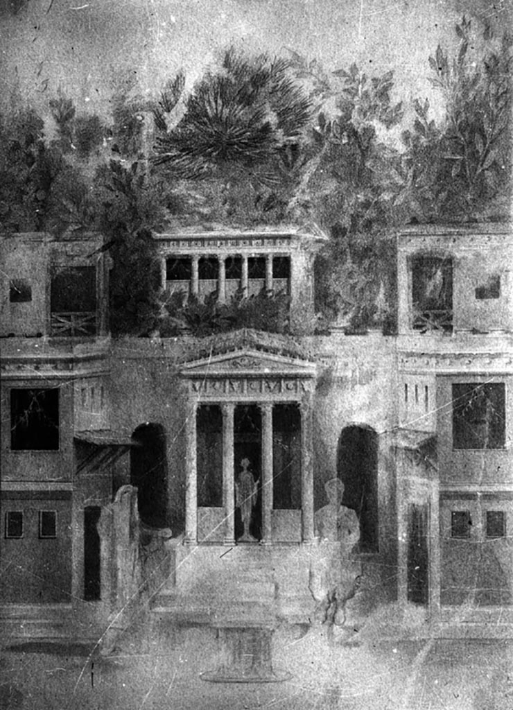 IX.9.c Pompeii. W.1445. Central wall painting from west wall of triclinium. 
Photo by Tatiana Warscher. Photo © Deutsches Archäologisches Institut, Abteilung Rom, Arkiv.