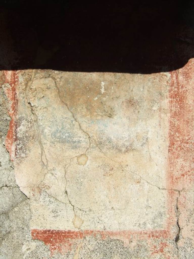 IX.9.d Pompeii. March 2009. Room f, tablinum.  Remains of central wall painting on east wall, of Venus Pescatrice. See Schefold, K., 1962. Vergessenes Pompeji. Bern: Francke. (T:178,4)