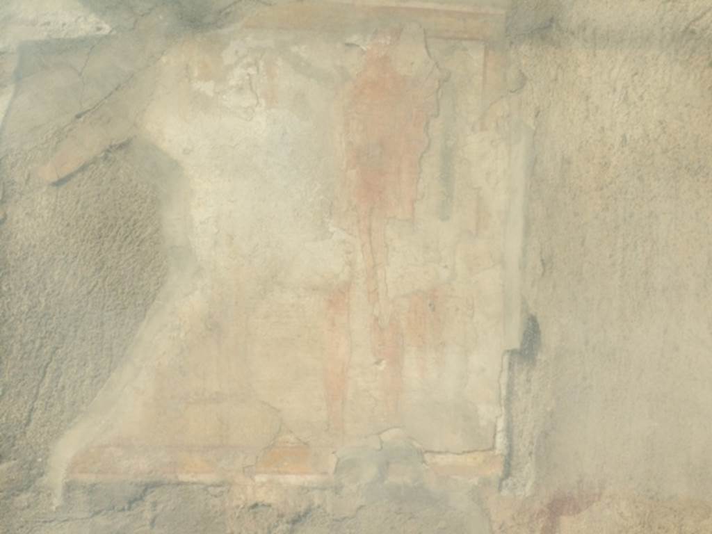 IX.11.7 Pompeii. December 2007. Painting of Hercules on front wall between IX.11.7 and IX.11.8.  See Fröhlich, T., 1991, Lararien und Fassadenbilder in den Vesuvstädten.  Mainz: von Zabern.  (F68: p.337/8).