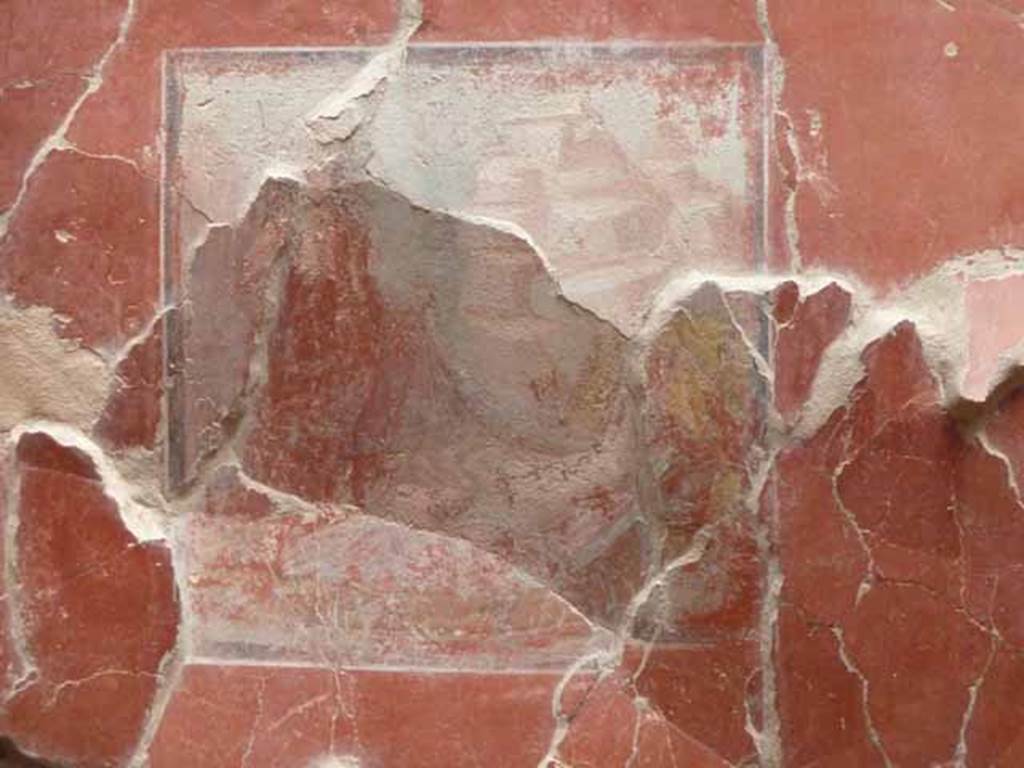 IX.12.9 Pompeii. May 2010. Room 3, wall painting in centre of east wall.