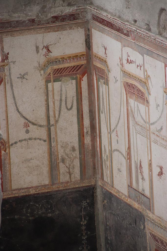 IX.12.A/IX.12.9 Pompeii. October 2024. 
Room 18, upper south-west corner. Photo courtesy of Klaus Heese.