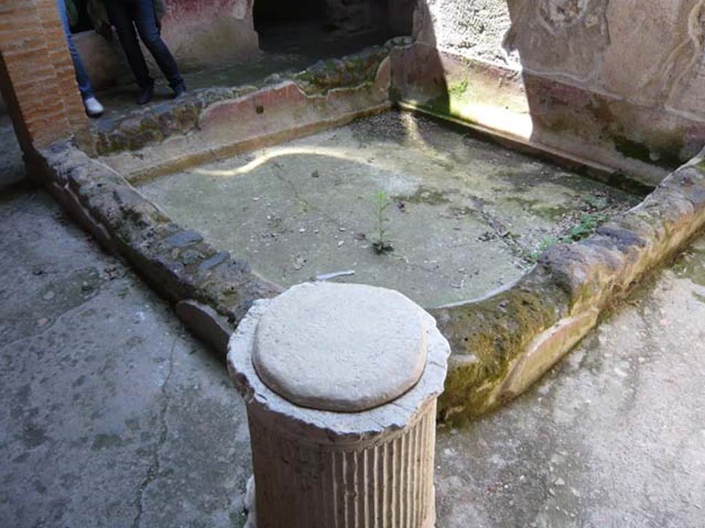 IX.13.1-3 Pompeii. May 2012. Room 21, impluvium. Looking south. Photo courtesy of Buzz Ferebee.