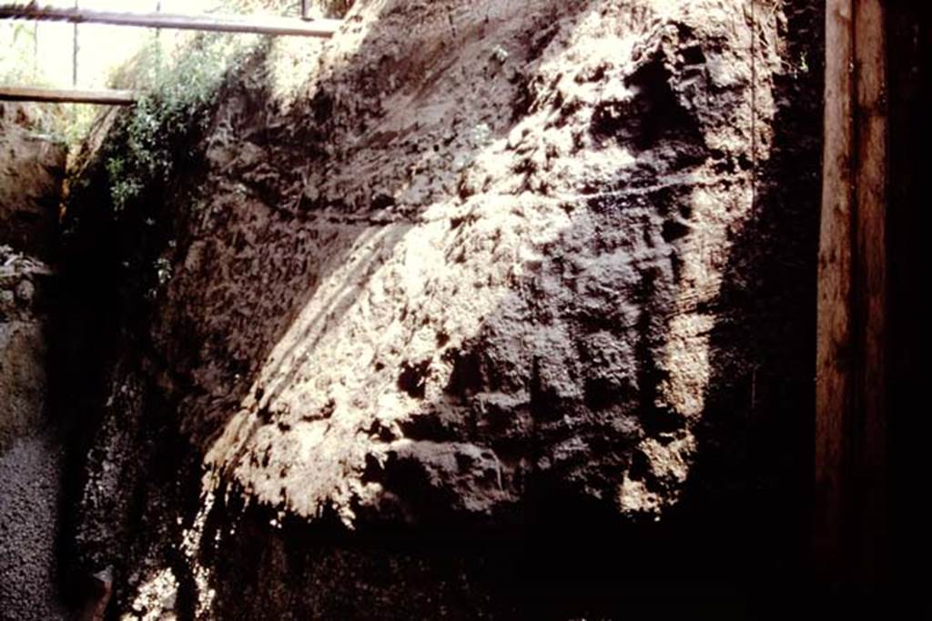 IX.13.1-3 Pompeii. 1972. Unexcavated lapilli. Photo by Stanley A. Jashemski. 
Source: The Wilhelmina and Stanley A. Jashemski archive in the University of Maryland Library, Special Collections (See collection page) and made available under the Creative Commons Attribution-Non Commercial License v.4. See Licence and use details.
J72f0250