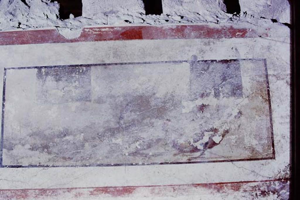 IX.13.1-3 Pompeii. 1972. Room 9, detail of painting on east wall. Photo by Stanley A. Jashemski. 
Source: The Wilhelmina and Stanley A. Jashemski archive in the University of Maryland Library, Special Collections (See collection page) and made available under the Creative Commons Attribution-Non Commercial License v.4. See Licence and use details. J72f0451