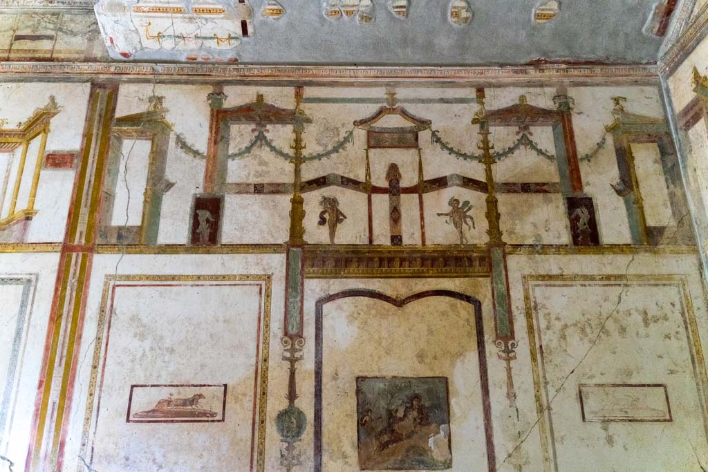 IX.13.1-3 Pompeii. October 2021. Room 11, upper west wall. Photo courtesy of Johannes Eber.