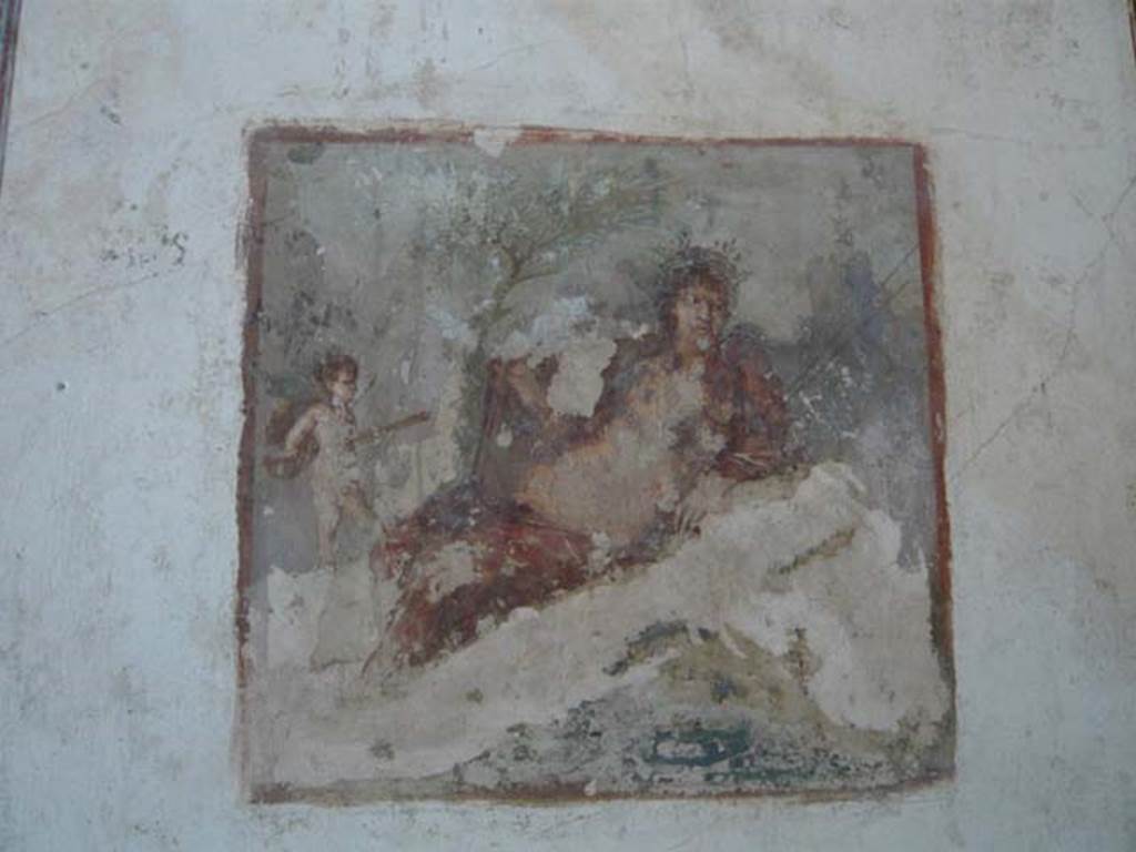 IX.13.1-3 Pompeii. May 2012. Room 11, central painting from west wall. Photo courtesy of Buzz Ferebee.