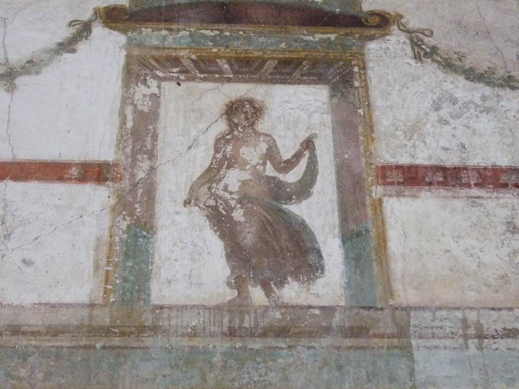 IX.13.1-3 Pompeii. March 2009. Room 11, upper north wall. Painted figure.