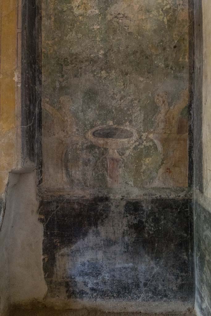 IX.13.1-3 Pompeii. April 2022. 
Room 12, painting on west wall in north-west corner. Photo courtesy of Johannes Eber.