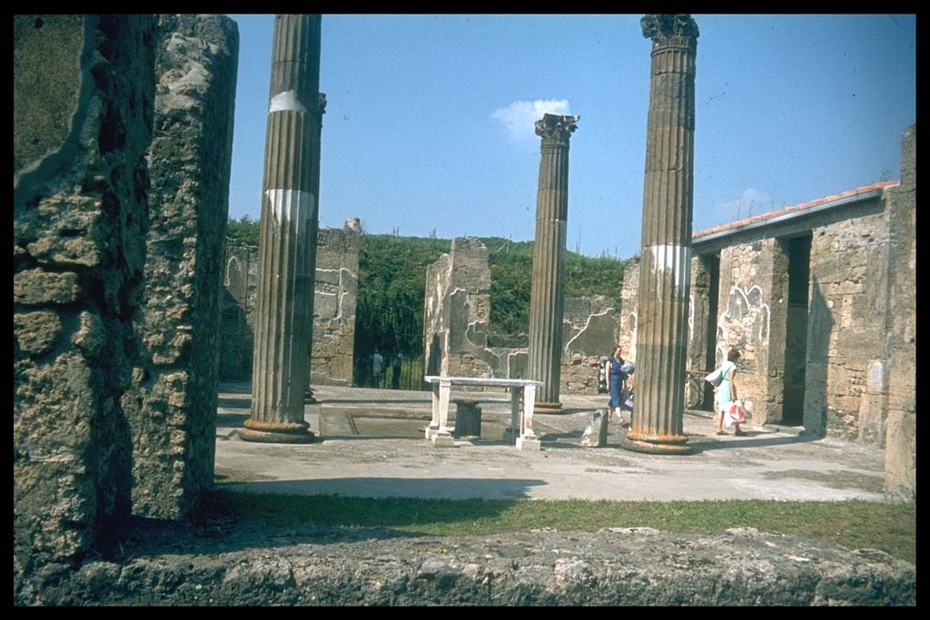 IX.14.4 Pompeii. Looking north across atrium B towards entrance doorway and fauces A. 
Photographed 1970-79 by Günther Einhorn, picture courtesy of his son Ralf Einhorn.