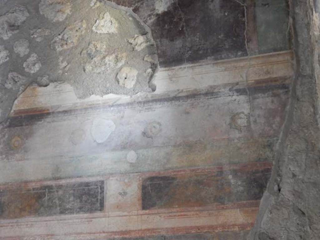 IX.14.4 Pompeii. May 2017. Room 14, detail from upper north wall. Photo courtesy of Buzz Ferebee.