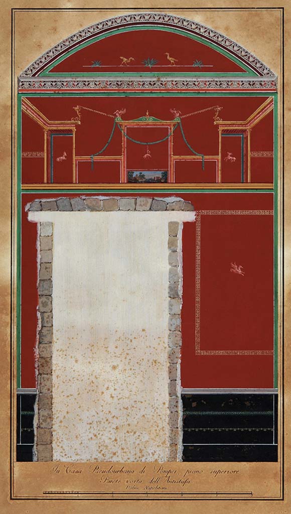 HGW24 Pompeii. Looking towards north (short) wall of tepidarium, with doorway to apodyterium
Illustrated by Francesco Morelli, ADS 1152 
(Villa Diomedes Project – area 10 with doorway to area 9). 
(Fontaine, room 3,3).
Photo © ICCD. https://www.catalogo.beniculturali.it
Utilizzabili alle condizioni della licenza Attribuzione - Non commerciale - Condividi allo stesso modo 2.5 Italia (CC BY-NC-SA 2.5 IT)