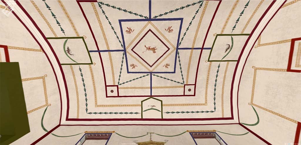 HGW24 Pompeii. Vaulted upper walls and ceiling. 3D reconstruction.
© Villa Diomedes Project http://villadiomede.huma-num.fr/3D/app.html 
(Villa Diomedes Project – area 61). 
(Fontaine, room 5,13).