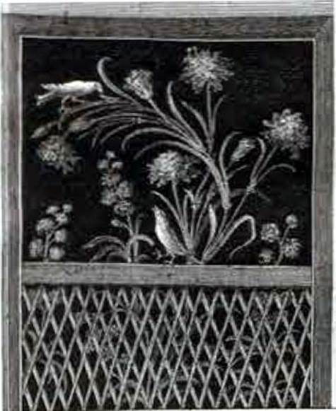 HGW24 Pompeii. Enlargement of painted base of pilaster of portico wall.
See Gli Ornati delle Pareti ed I Pavimenti delle Stanze dell’Antica Pompei, 1838, (No.40).