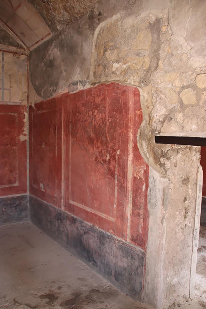 Villa of Diomedes, Pompeii. October 2023. 
Looking east along south wall. Photo courtesy of Klaus Heese.
(Villa Diomedes Project – area 57).
(Fontaine, room 5,10).