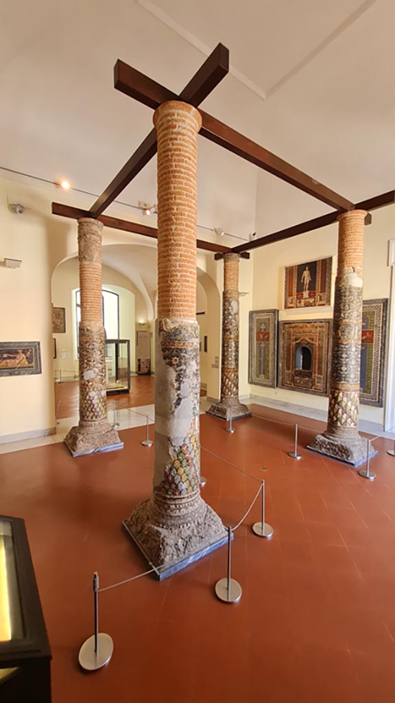 HGE12 Villa of the Mosaic Columns. September 2024.
The columns in Naples Archaeological Museum. Photo courtesy of Giuseppe Ciaramella