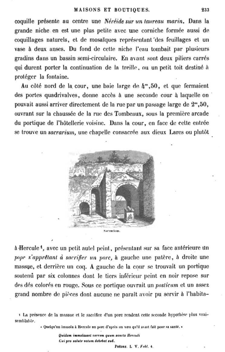 Description of villa.
See Breton, E: Pompeia, decrite e dessine. 1855, p. 233