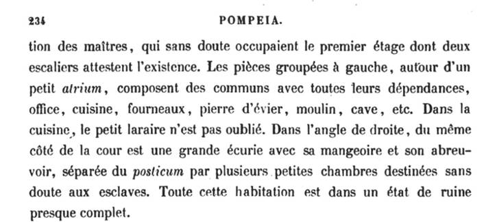 Description of villa.
See Breton, E: Pompeia, decrite e dessine. 1855, p. 234