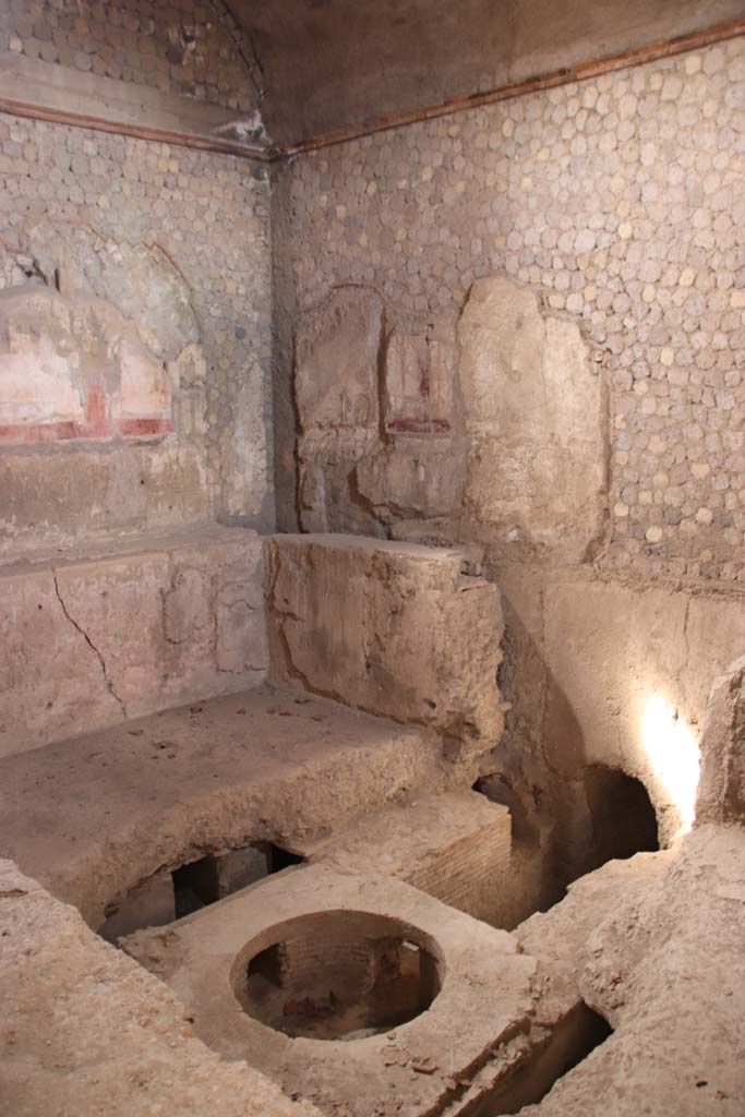 Villa San Marco, Stabiae, September 2021. 
Room 29, looking across baths towards north-west corner. Photo courtesy of Klaus Heese.