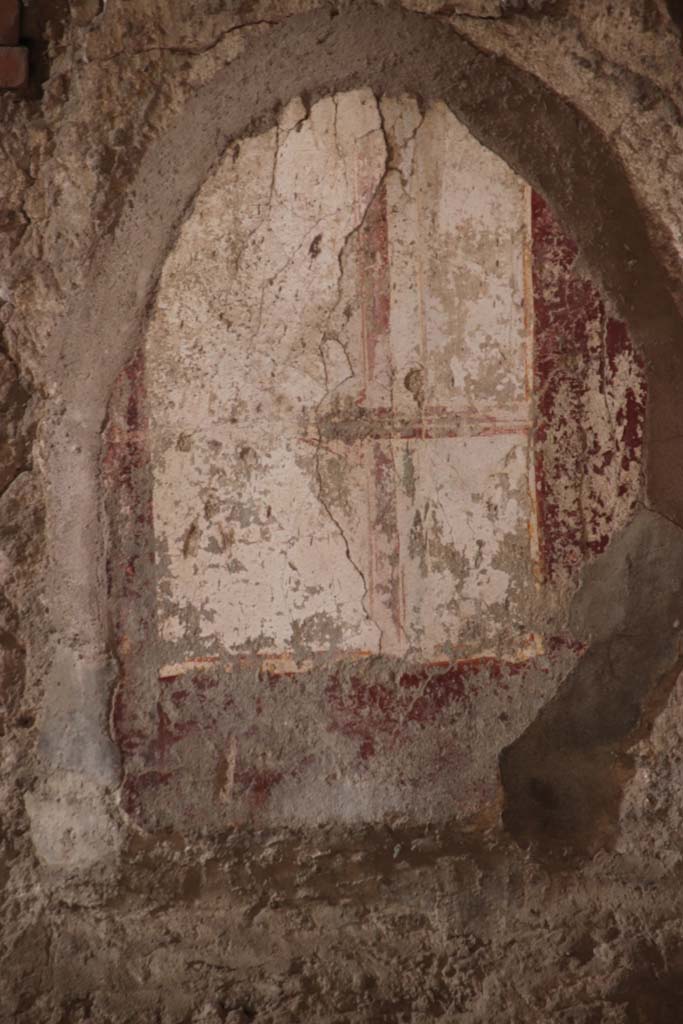 Villa San Marco, Stabiae, September 2021. 
Room 29, detail from right end of north side. Photo courtesy of Klaus Heese.