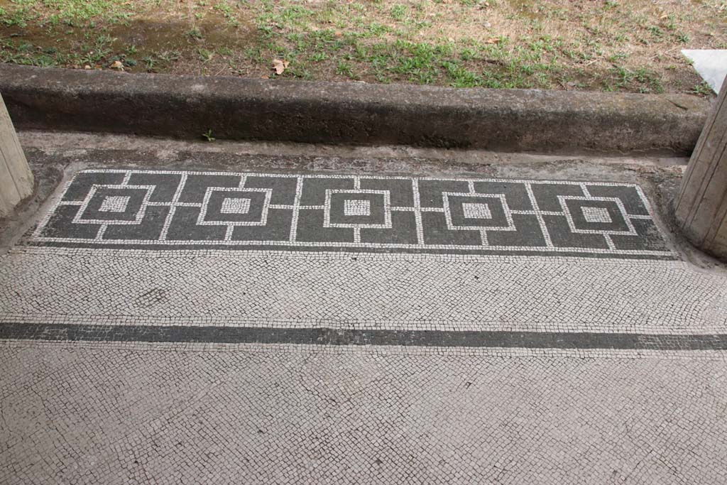 Villa San Marco, Stabiae, September 2021. 
Portico 5, peristyle threshold between columns in north-east corner, second of three. Photo courtesy of Klaus Heese.