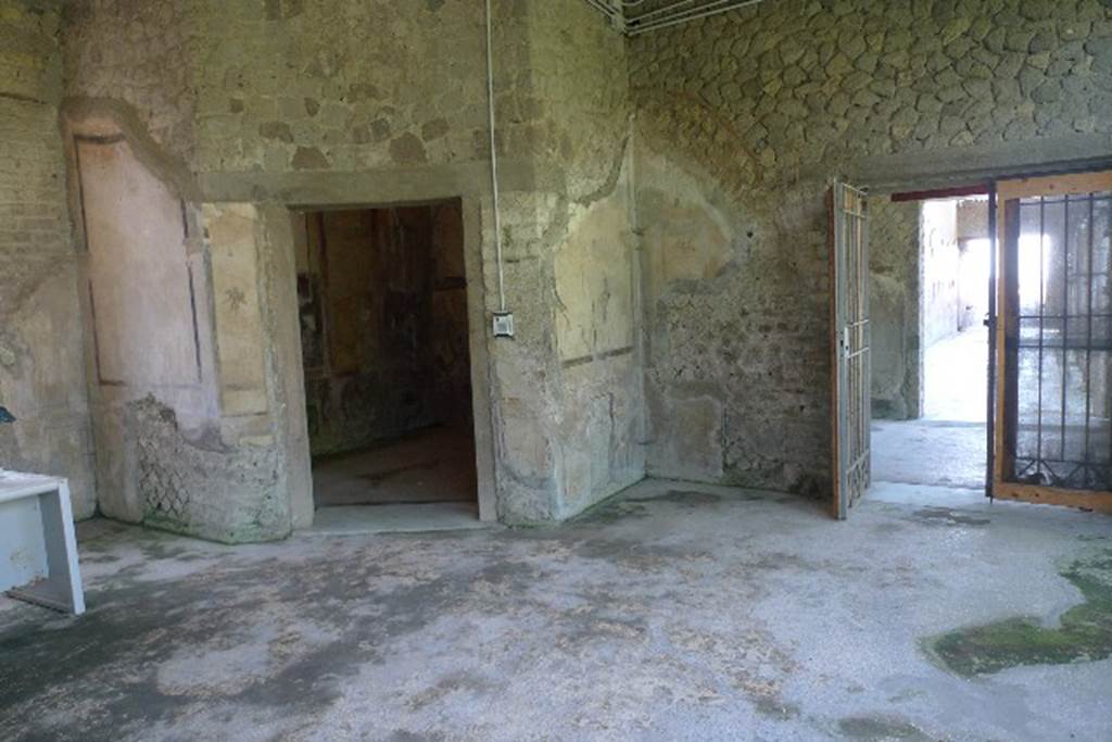 Castellammare di Stabia, Villa San Marco, July 2010. Looking north. Room 12, with doorway to room 14, on left, and room 8, leading to west portico, on right. Photo courtesy of Michael Binns.