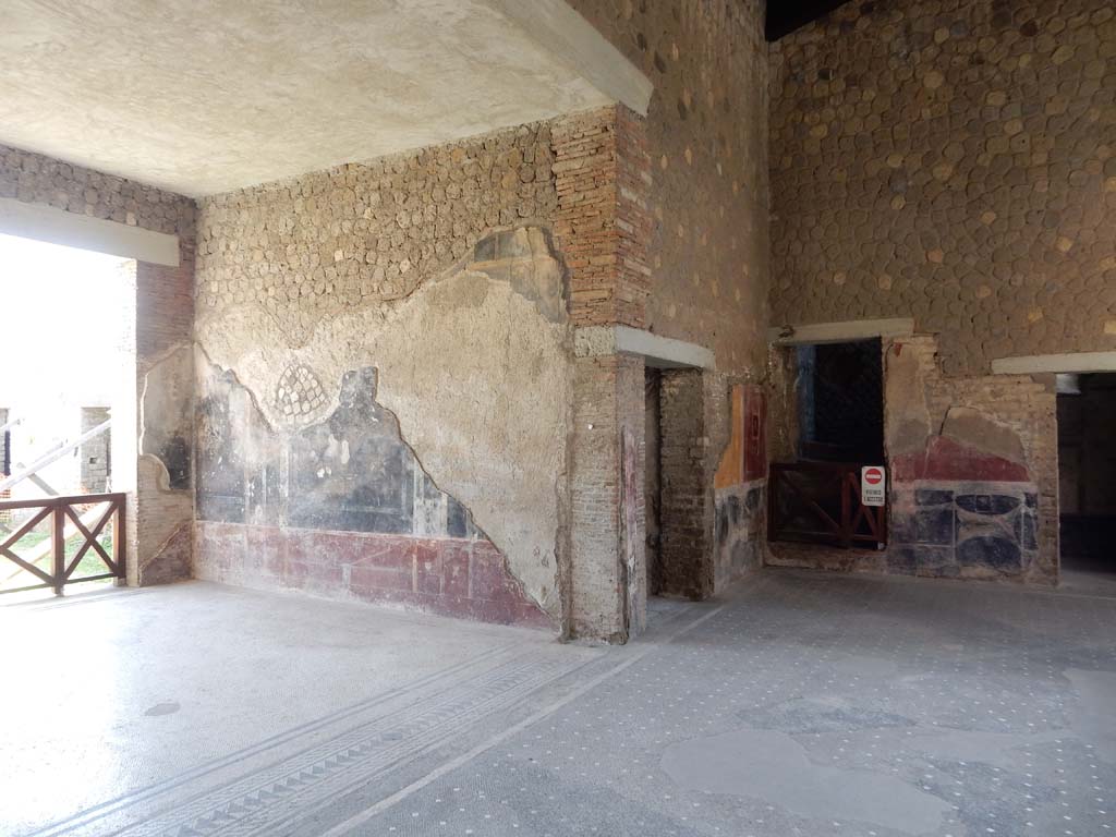 Villa San Marco, Stabiae, June 2019. Room 44, looking towards south-east corner of atrium, on right. 
Photo courtesy of Buzz Ferebee
