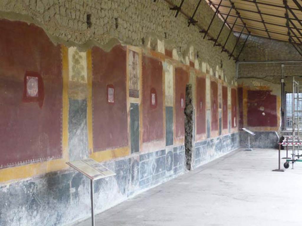 Villa San Marco, Stabiae, 2010. Room 20, looking south along east portico towards steps to room 30. 
Photo courtesy of Buzz Ferebee.