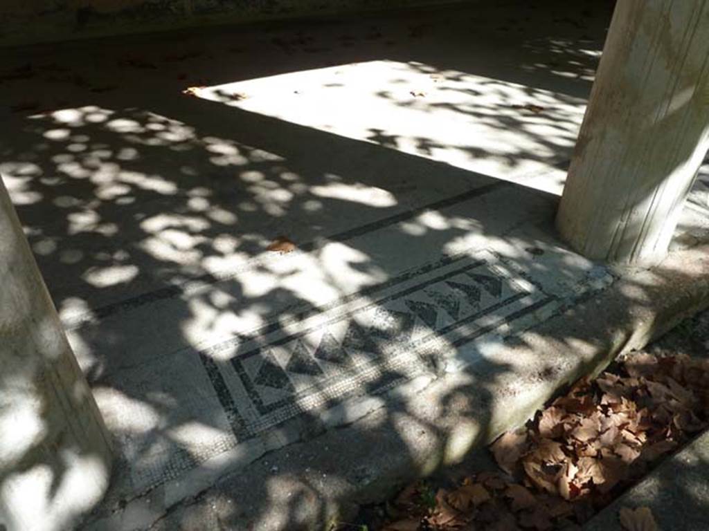 Villa San Marco, Stabiae, September 2015. Mosaic threshold between columns of east portico 20, number 8 of 11.