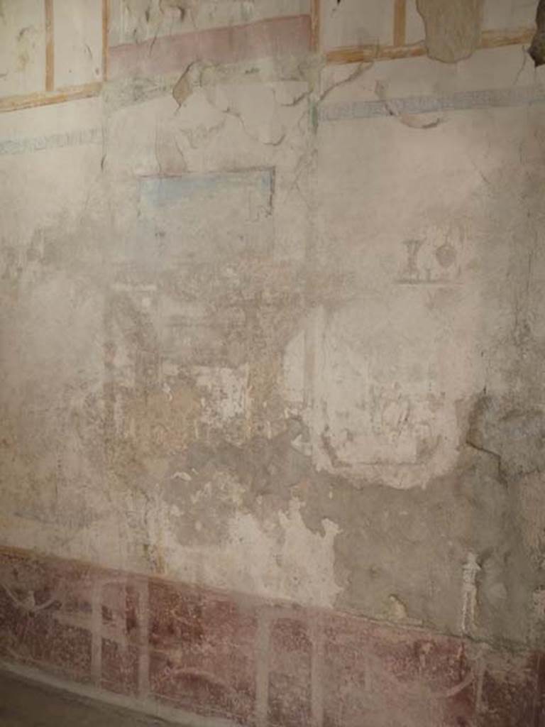 Villa San Marco, Stabiae, September 2015. Room 57, west wall.