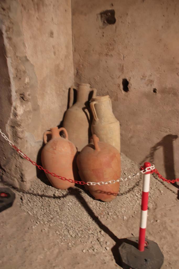 Villa San Marco, Stabiae, September 2019. 
Room 26, looking south-west across kitchen towards display of amphorae. Photo courtesy of Klaus Heese.