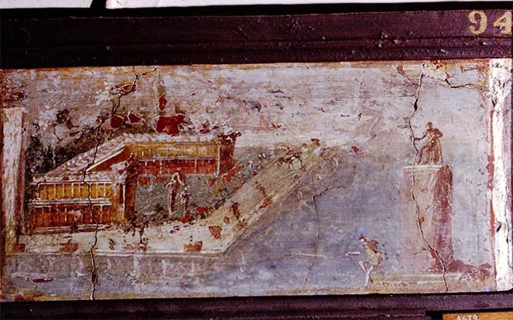 Villa San Marco, Stabiae, found 25th September 1751, in room 22.
See Pagano, M. and Prisciandaro, R., 2006. Studio sulle provenienze degli oggetti rinvenuti negli scavi borbonici del regno di Napoli.  Naples: Nicola Longobardi, p. 237-8.
Now in Naples Archaeological Museum. Inventory number 9479.
Photo by Stanley A. Jashemski.
Source: The Wilhelmina and Stanley A. Jashemski archive in the University of Maryland Library, Special Collections (See collection page) and made available under the Creative Commons Attribution-Non Commercial License v.4. See Licence and use details.
J75f0559