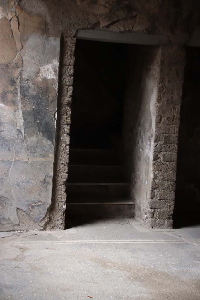 Villa San Marco, Stabiae, September 2019. 
Room 23, steps to upper floor, numbered 33 on plan. Photo courtesy of Klaus Heese.