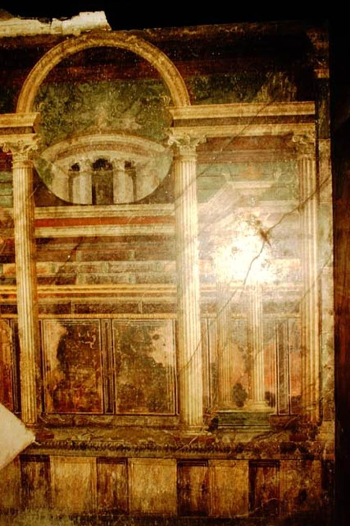 Villa of Mysteries, Pompeii. 1957. Room 16, south wall. Photo by Stanley A. Jashemski.
Source: The Wilhelmina and Stanley A. Jashemski archive in the University of Maryland Library, Special Collections (See collection page) and made available under the Creative Commons Attribution-Non Commercial License v.4. See Licence and use details.
J57f0385