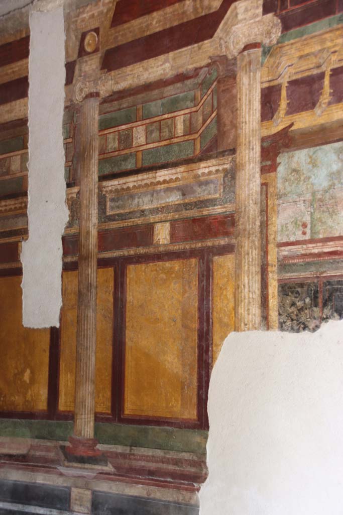 Villa of Mysteries, Pompeii. September 2021. 
Room 6, east wall near north-east corner. Photo courtesy of Klaus Heese.