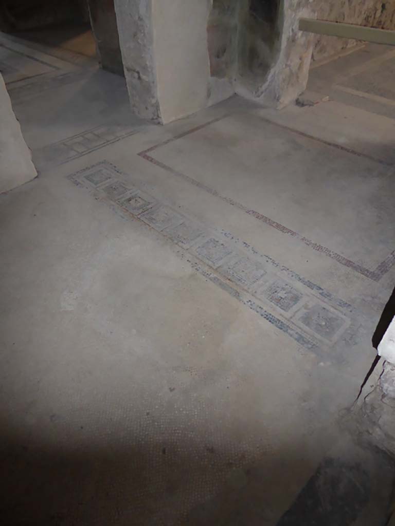Villa of Mysteries, Pompeii. September 2017. 
Room 3, looking north-west across flooring with doorway to room 4, on left, and to atrium 64, on right.
Foto Annette Haug, ERC Grant 681269 DÉCOR.