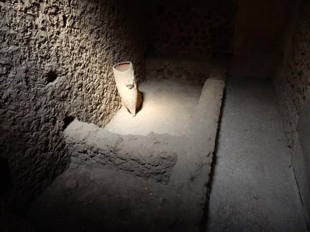 Villa of Mysteries, May 2015 Room 18, apotheca. North side, looking east. Photo courtesy of Buzz Ferebee.