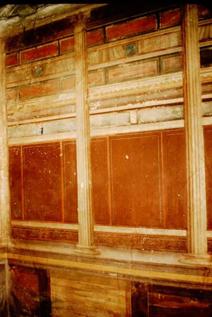 Villa of Mysteries, Pompeii. 1957. Room 15, north wall. Photo by Stanley A. Jashemski.
Source: The Wilhelmina and Stanley A. Jashemski archive in the University of Maryland Library, Special Collections (See collection page) and made available under the Creative Commons Attribution-Non Commercial License v.4. See Licence and use details.
J57f0386